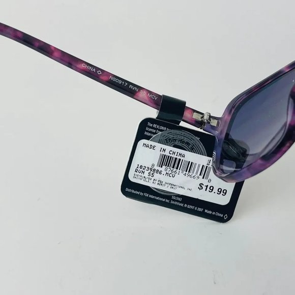SG00766 Revlon RVN 55 MCV Sunglasses 100% UVA / UVB Protection Pink Frame Women, - Picture 5 of 6